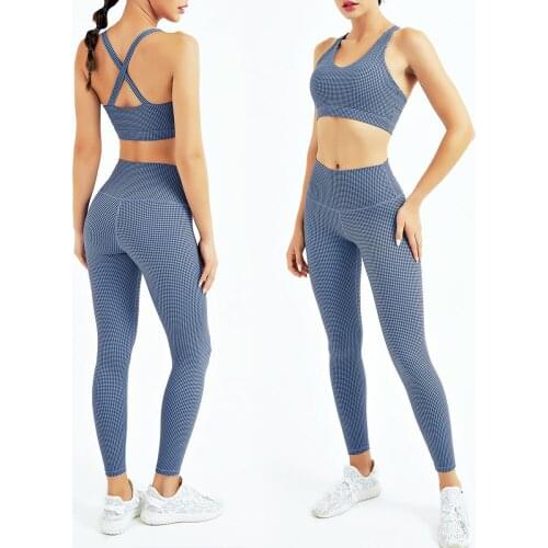 Seamless Womens Sportswear Workout Set Gym Clothing Womens Tranksuit Female Clothes Two Piece Yoga Set High Waist Leggings