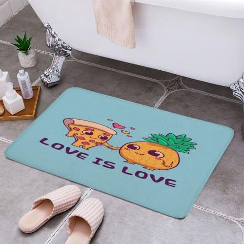 Pineapple Pizza Pride LGBT 3D Print Doormats Rectangle Non-Slip DoorMat Bedroom Kitchen Entrance Print Door rugs Dropshipping