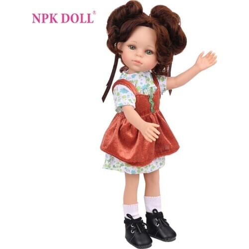 NPKDOLL Bebes Reborn Baby Dolls 14 Inch Soft Full Vinyl Reborn Boneca Menina Doll Birthday Christmas Surprise Gifts