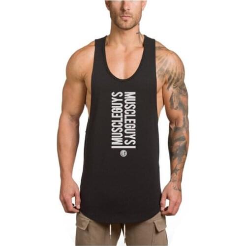 Gym Workout Mens Cotton Fashion Tank Top Fitness Clothing Sleeveless Man Canotte Bodybuilding Ropa Hombre Man Clothes Wear Vest