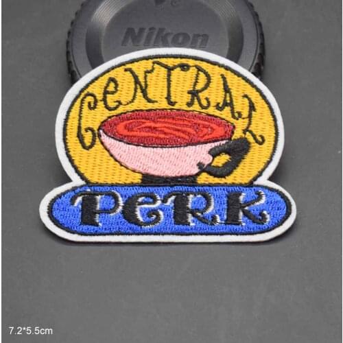 Friends Friendship Central Perk Coffee Iron On Embroidered Clothes Patches For Clothing Stickers Garment Wholesale