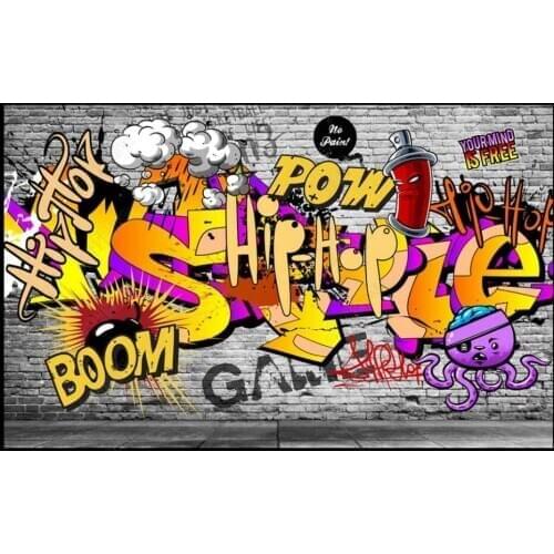 Custom mural 3d photo wallpaper Modern street graffiti KTV bar home decor living room wallpaper for walls 3 d in rolls