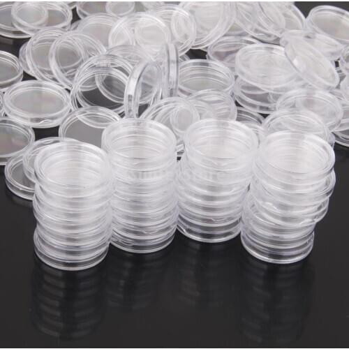200x Plastic Coin Capsules Coin Collect Container Boxes Holder Storage 32mm