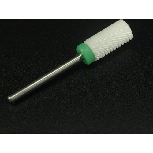 Flat Coarse nail art salon toolsCeramic nail drill bit mill Cutter file for nail art electric drill manicure machine Accessories