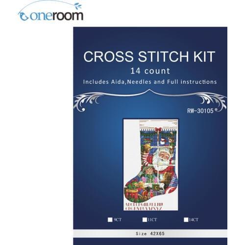 Christmas sock STYLE Dim08818 Counted Cross Stitch 14CT Handmade Cross Stitch Set Cross-stitch Kit Embroidery Needlework