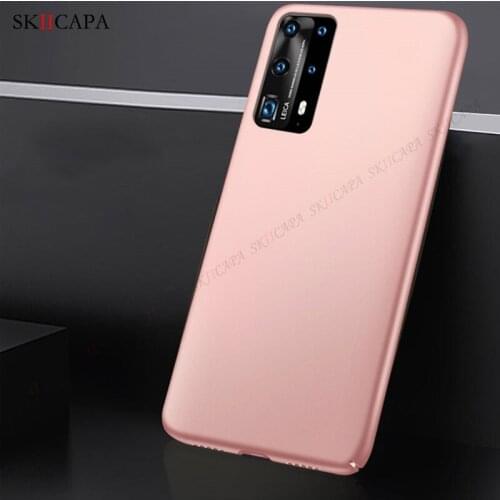 Ultra-Thin Matte Hard PC Phone Case For Huawei P40 P30 P20 Case Solid Color Back Cover For Honor V30 V20 V10 Nova 6SE V9 Play