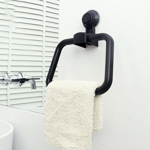 Vacuum Suction Cup Towel Ring Non-perforated Towel Holder For Bedroom Bathroom Moisture-proof Towels Rack Bathroom Accessories