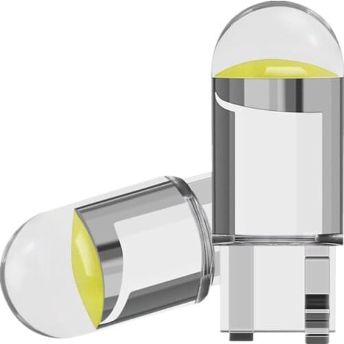 10pcs Led Car Light W5W T10 LED Glass Housing COB Car Bulb Auto clearance Reading Dome Wedge License Plate Lamp Dome Light