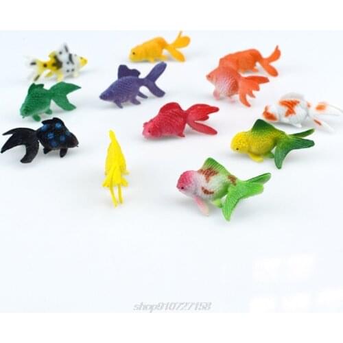 12 Pcs/Set Soft PVC Goldfishes Models Epoxy Filling Material Crystal Ocean Resin 3D Mini Fish Modeling Filler J06 21 Dropship