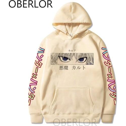 2021 Anime Hunter X Hunter Cosplay Clothes Costumes Men Women Hoodies Killua Zoldyck Devil Eye Print Sweatshirts Tops Pullovers