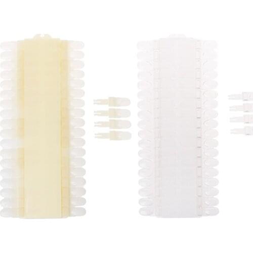 36Pcs Nail Polish Art Color Card Removable Display Rack Clear Teardrop Pattern 652C