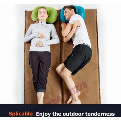 6.5cm thick suede copper/plastic valve pad automatic inflatable cushion moisture-proof mattress hiking outdoor camping tent mat