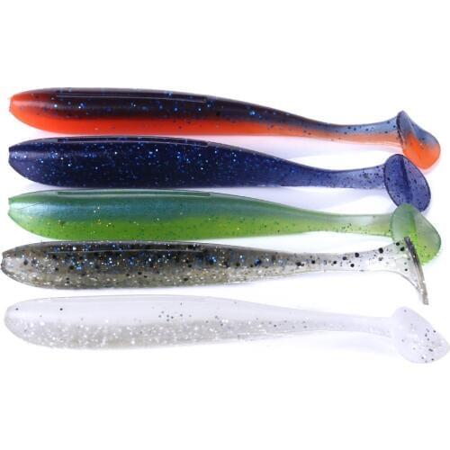 6PCS/Lot 5.4g 10cm Soft Fishing Lures Swimbait Artificial Lures Silicone Fishing Tackle Carp Bass Lures