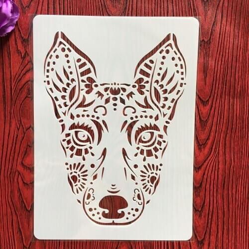 A4 29 * 21cm creative animal dog DIY stencil wall painting scrapbook coloring photo album decorative paper card template