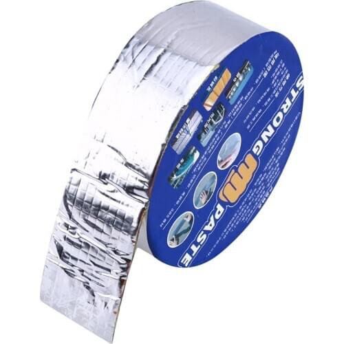 Aluminum Foil Butyl Rubber Tape Self Adhesive High Temperature Resistance Waterproof For Roof Pipe Repair Stop Leak Sticker