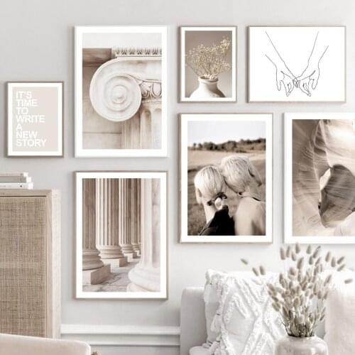 Antelope Canyon Abstract Line Hands Roman Pillar Flowers Art Canvas Painting Nordic Posters Prints Wall Pictures Bedroom Decor