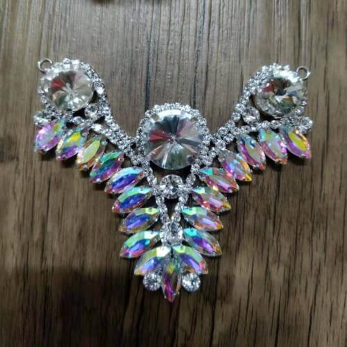 Free Shipping 20pcs/lot Crystal Bridal Applique for Wedding Gown Rhinestone Trimming Bridal Sash Rhinestone Patch LSAP036