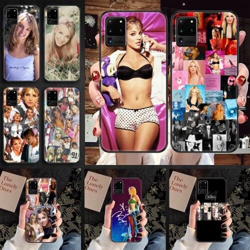 Britney Spears Phone case For Samsung Galaxy Note 4 8 9 10 20 S8 S9 S10 S10E S20 Plus UITRA Ultra black fashion cover silicone