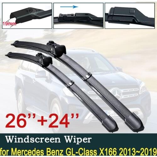 For Mercedes-Benz GL GLS Class X166 2013~2019 Car Wiper Blades Front Windscreen Wipers Car Accessories 2014 2015 2016 2017 2018