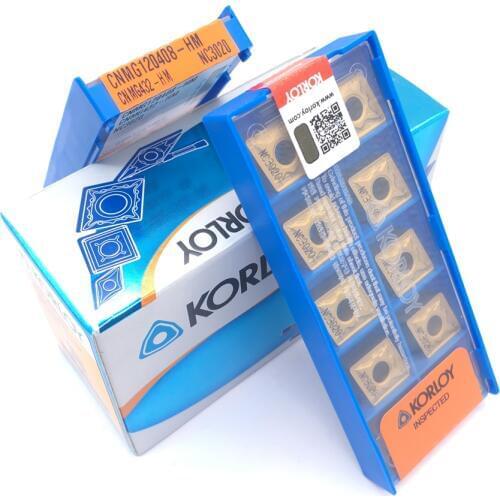 50PCS CNMG120408 HM NC3020 Tungsten Carbide Insert for Steel CNC Lathe MCLNR2020K12 Exnternal Turning Cutter Tool