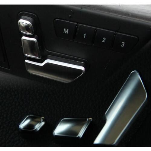 DEE Car Accessories Chrome Seat Adjust Button Switch For Mercedes Benz W204 W205 W212 W218 X204 X166 C E GLK GL ML Class GL450