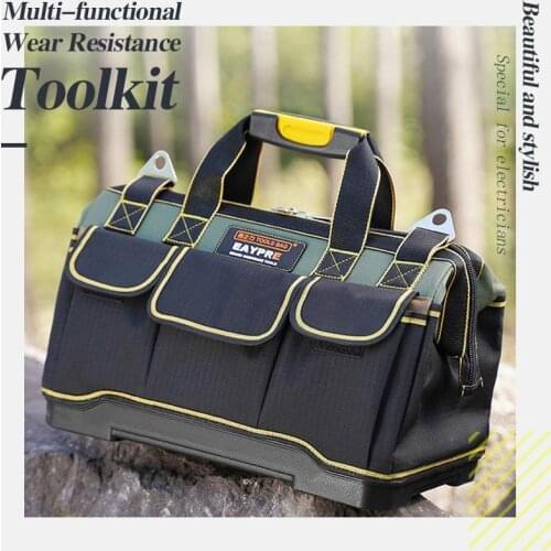 Mintiml Multi-Function Tool Bag Oxford Cloth Electrician Bag, Multi-Pocket Waterproof Anti-Fall Storage Bag