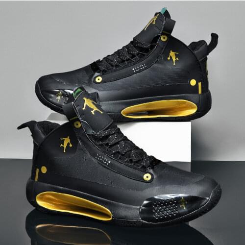 Hot Sale Men Basketball Shoes High Top Sneakers Men Retro Basketball Shoes Lace Up Trend Men Sneakers Walking Shoes Gym Training