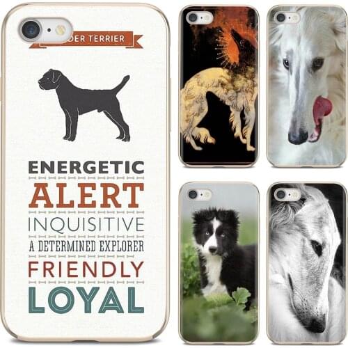 Soft TPU Covers Border Terrier Borzoi dog puppies For Samsung Galaxy A10 A40 A50 A70 A3 A5 A7 A9 A8 A6 Plus 2018 2015 2016 2017
