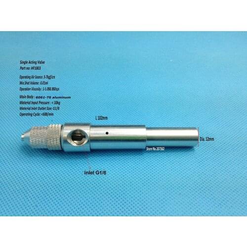 1Pc single-acting micro precision SMT solder paste,adhesive,silicone,epoxy resin Dispensing Robot Valve Nozzle L102xD12xG1/8