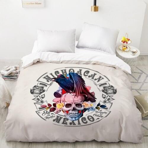 Duvet cover Quilt/Blanket/Comfortable Case Luxury Bedding 140x200 150x200 240x220 240x260 for Home 3D Print Skull crow