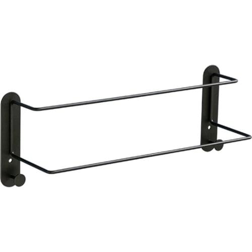 Toilet Shelf Perforated-Free Bathroom Storage Wrought Iron Towel Rack Toilet Vanity Wall-Mounted Rack