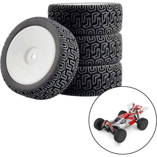 4pcs RC Model Car Rubber Tires For 144001 And 1/18 1/16 1/10 RC Buggy Crawler On/Off Road Car Spare Parts Replacements
