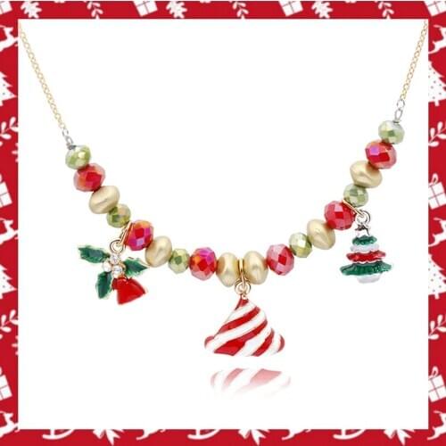 Hristmas Necklaces Women Girl Children Christmas Decorations For Home Navidad Decor Happy New Year Xmas Necklace&pendant Gift