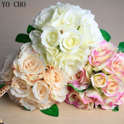 Hight Quality silk flower artificial peony bouquet White wedding bouquet for brides artificial flowers for wedding decoration
