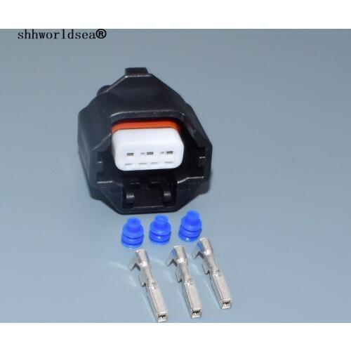 Shhworldsea 3pin car waterproof auto connectors female wiring harness 3.5L V6 engine camshaft position sensor plug 7183-7874-30