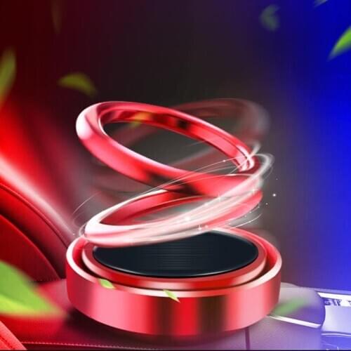 Solar Auto Rotating Car Air Freshener Mini Solid Perfume Fragrance Suspension Auto Air Purifier Car Accessories Decoration