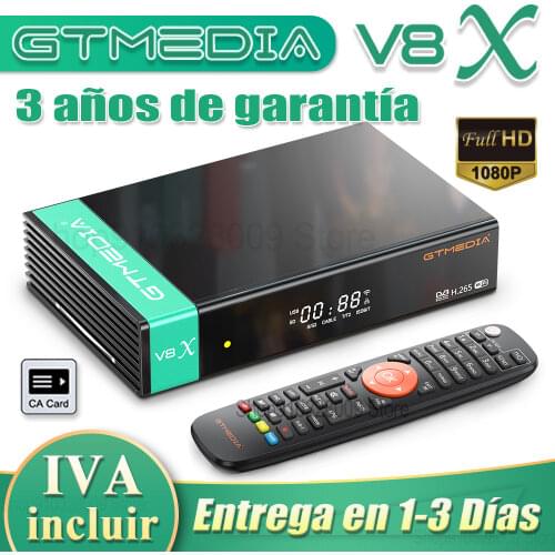FTA 1080P Gtmedia v8X DVB-S2 Satellite Receiver upgrade gtmedia v8 nova Built-in WiFi spain warehouse gtmedia v7 s2x receptor