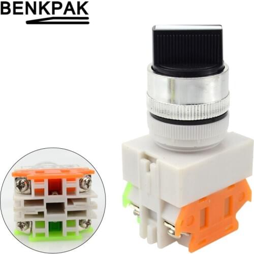 Standard lever push button switch,3 position locked