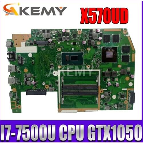 X570UD Motherboard For Asus TUF YX570U YX570UD X570U X570UD Laptop motherboard Mainboard I7-7500U CPU GTX1050 GPU