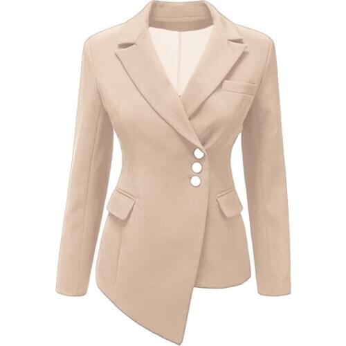 Ladies Suit Blazer Womens Plus Sizes Black White Red Purple Work Office Blazers Slim Jacket Outerwear Solid Slim Black Casual