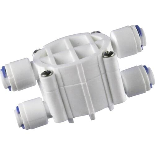 1/4" OD Tube 4 Way Valve Auto Shut Off Pressure Regulator Aquarium Water Purifier Reverse Osmosis Machine Water Filter Parts