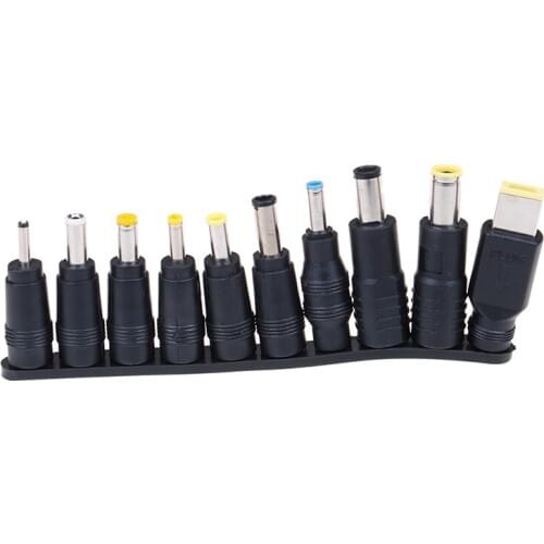 10pcs/set Universal AC DC Power Adapter Plug Charger Tips For PC Notebook Laptop Computer Cables Connectors