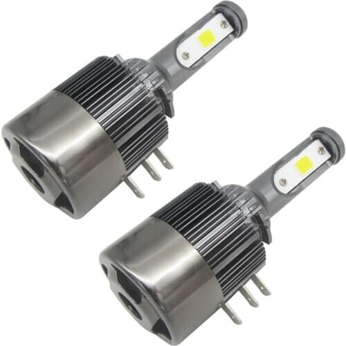 2PCS 55W/bulb 110W/set 11000LM/set H15 LED Headlights Replace HID Bi-Xenon Hi/Lo Bulb 6000K White Lamp