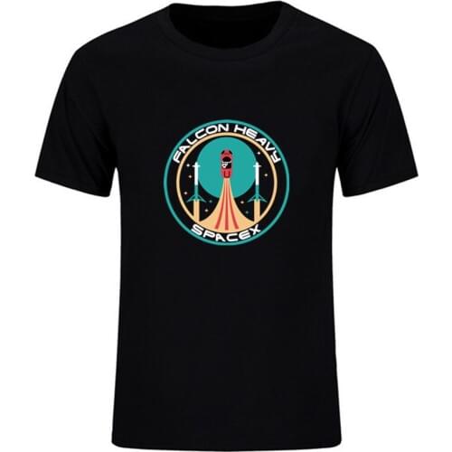 2020 new SpaceX Men Tshirt Elon Musk heavy falcon T shirts men Mars starman Tesla Tee shirt rocket StarmanX T-shirt Tesla Brand