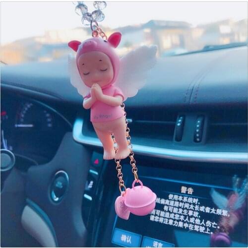 2021 Sonny Angel Dolls Interior Hanging Ornament Cartoon Pearl Chain Sleutelhanger Car Pandent Key chain Decoration D308