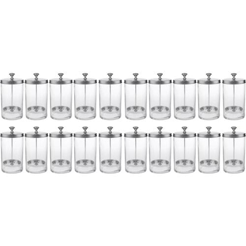 20x Clear Sanitizer Disinfectant Glass Jar for Hair Styling Tools Sanitizing