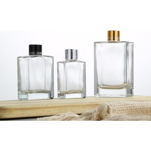 5PCS/Set 50ml /100ml Square Transparent Aromatherapy Diffuser Glass Bottle Essential Oil Diffuser Accessories Container