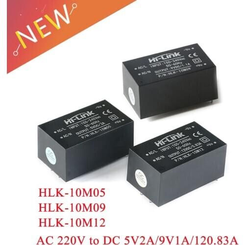 AC-DC isolated switching power supply module 220v 5V/ 10W 2A step down power supply module AC DC converter HLK-10M05 HLK-10M12