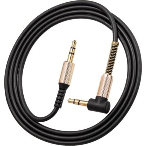3.5mm Audio Cable Jack Male to Male 90 Degree Right Angle Stereo Car Phone Laptop Auxiliary Audio Extension Cable