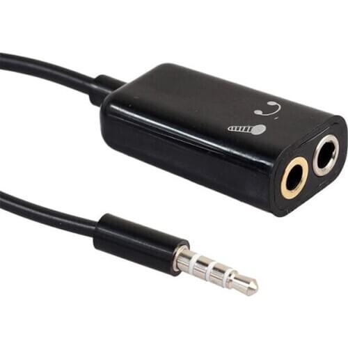 Audio Cable 3.5 Mm Jack Stereo Splitter Audio Cable Male To Female Earphone Headset + Microphone Cable Adapter